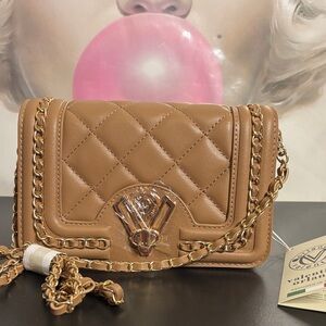 Valentino Orlandi Tan Quilted Crossbody Bag